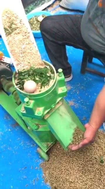 雞飼料轉(zhuǎn)換機(jī),不看制作原料,還以為是排泄物